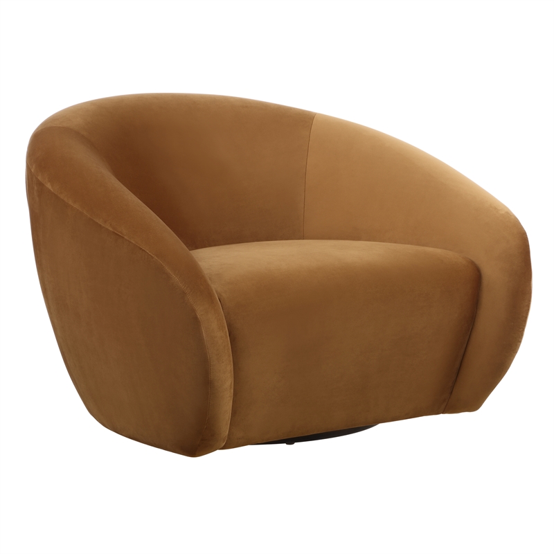 Uttermost DeSoto Hazlenut Swivel Chair in Brown