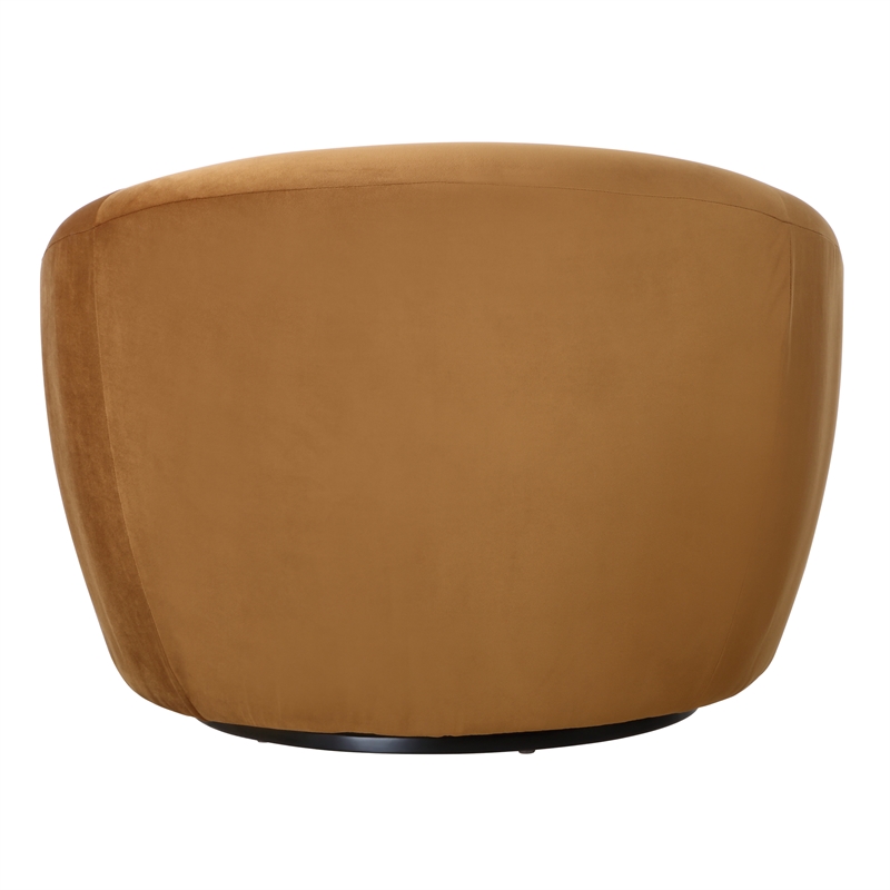 Uttermost DeSoto Hazlenut Swivel Chair in Brown