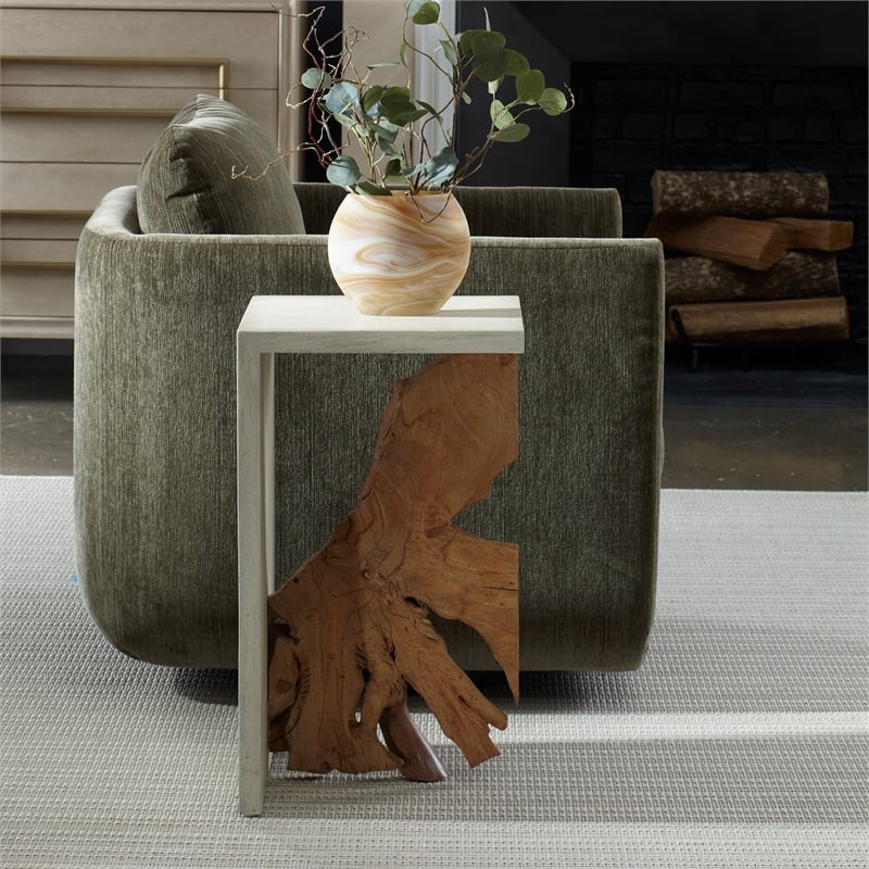 Uttermost Intersect Modern Accent Table in Teak