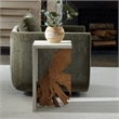Uttermost Intersect Modern Accent Table in Teak