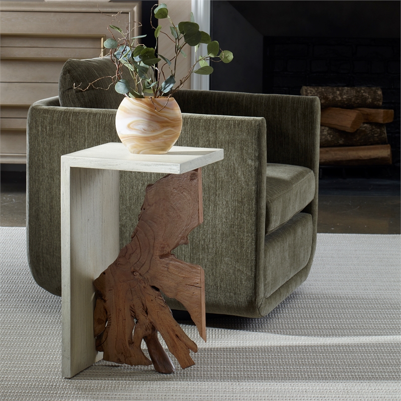 Uttermost Intersect Modern Accent Table in Teak