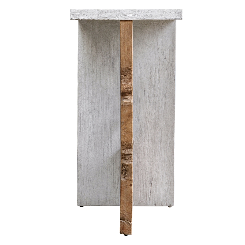 Uttermost Intersect Modern Accent Table in Teak | Homesquare