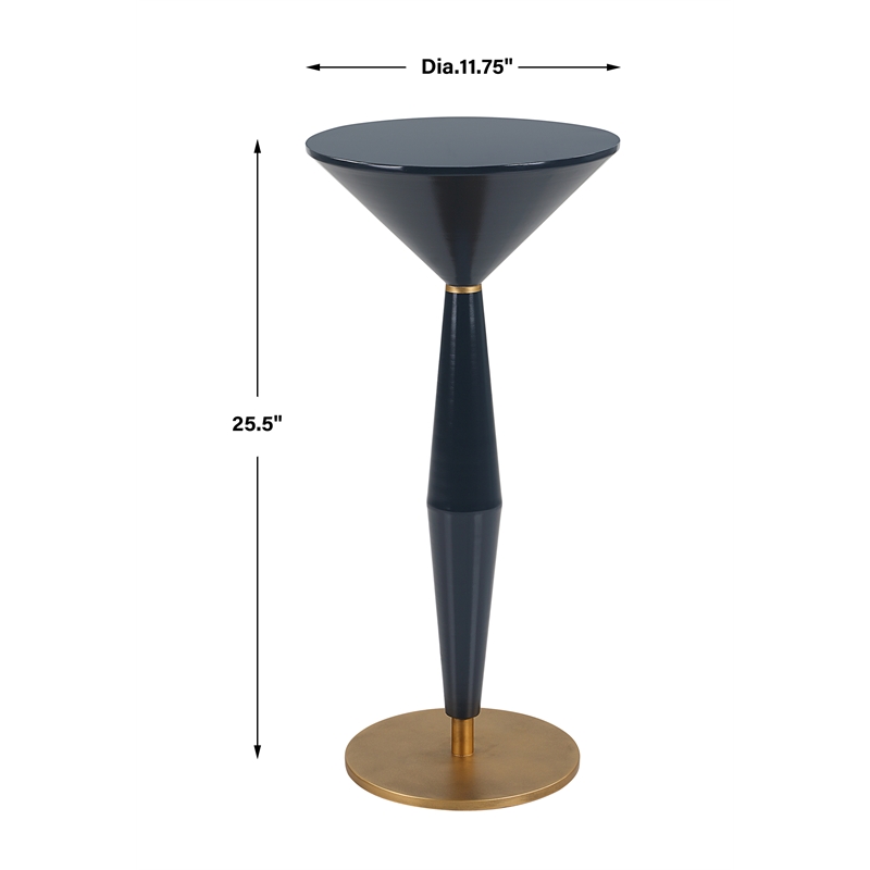 Uttermost Luster Navy Blue Accent Table