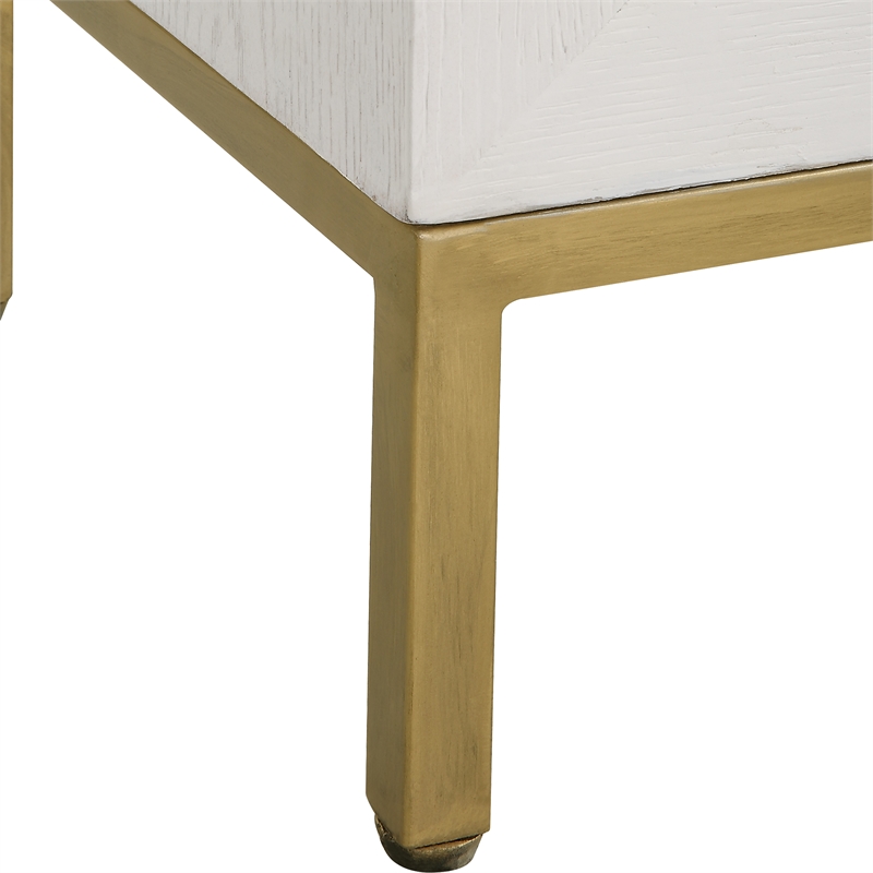 Uttermost Front Range White 2 Door Cabinet