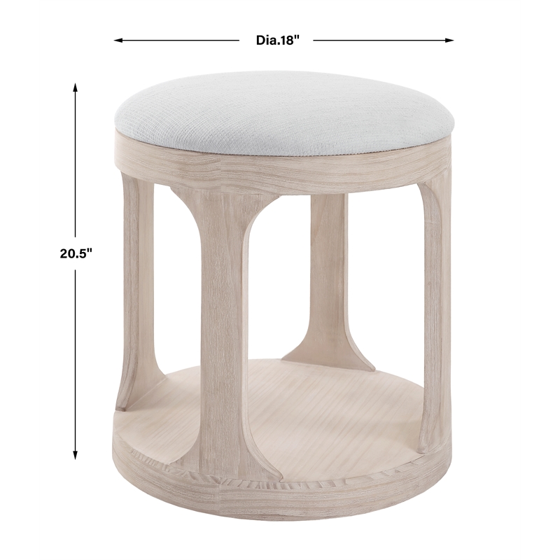 Uttermost Dennen Oak Ottoman