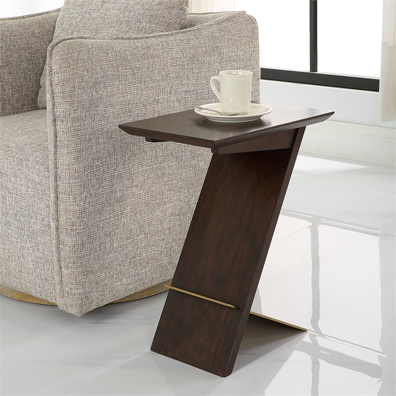 Uttermost Breakthrough Modern Accent Table in Brown