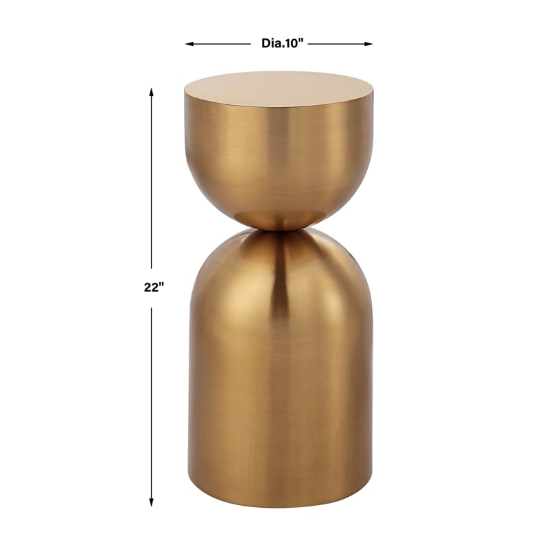 Uttermost Golden Vessel Modern Accent Table