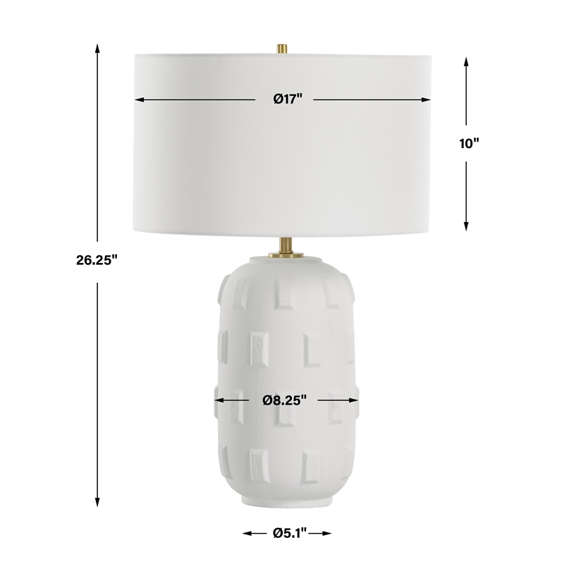 uttermost emerie textured white table lamp
