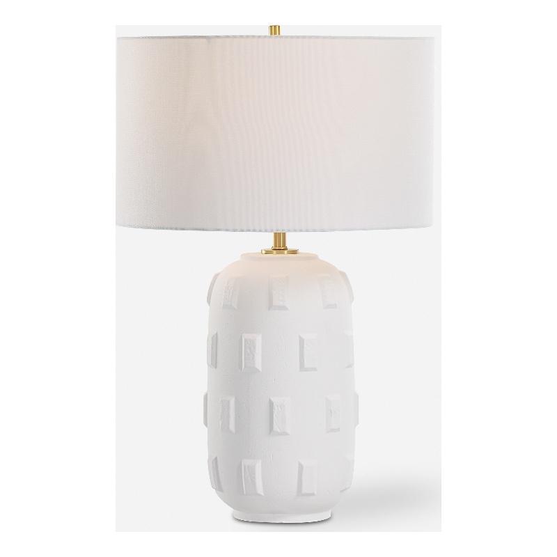 Uttermost Emerie Textured White Table Lamp