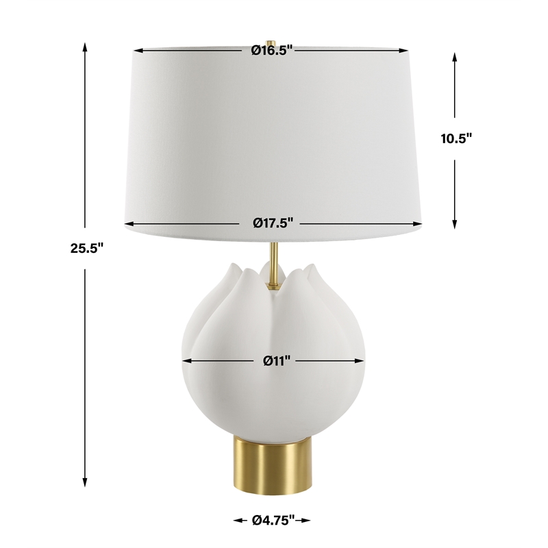Uttermost In Bloom White Table Lamp