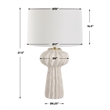 Uttermost Wrenley Ridged White Table Lamp