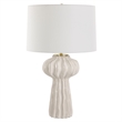 Uttermost Wrenley Ridged White Table Lamp