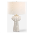 Uttermost Wrenley Ridged White Table Lamp