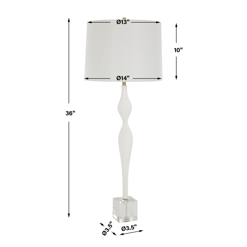 Uttermost Helena Slender White Table Lamp