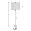 Uttermost Helena Slender White Table Lamp