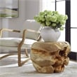 Uttermost Sola Handcrafted Teak Side Table in Teak