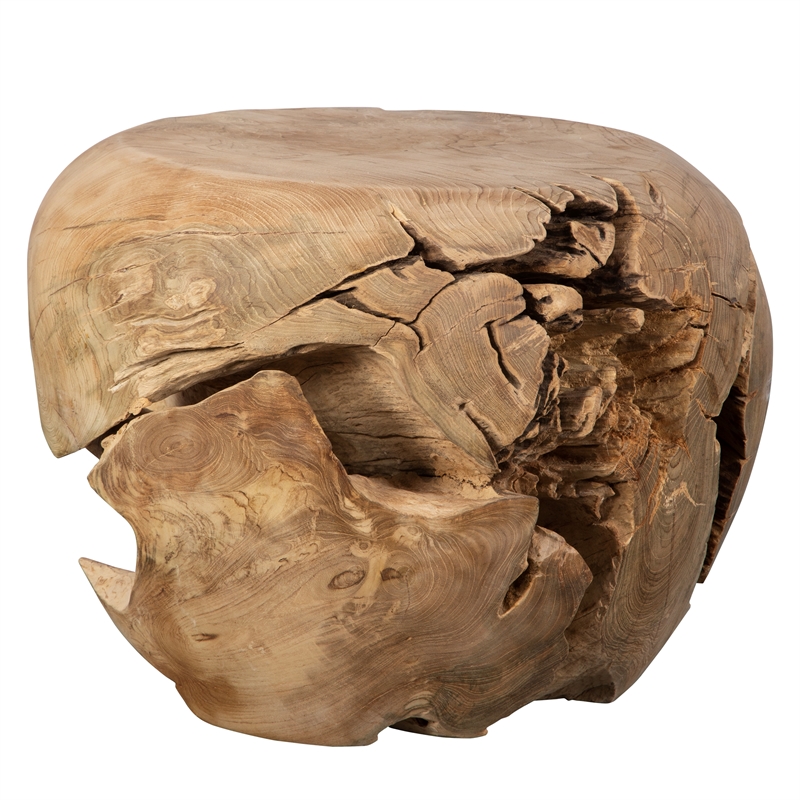 Uttermost Sola Handcrafted Teak Side Table in Teak