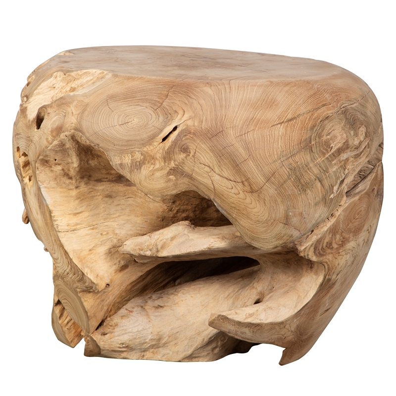 Uttermost Sola Handcrafted Teak Side Table in Teak