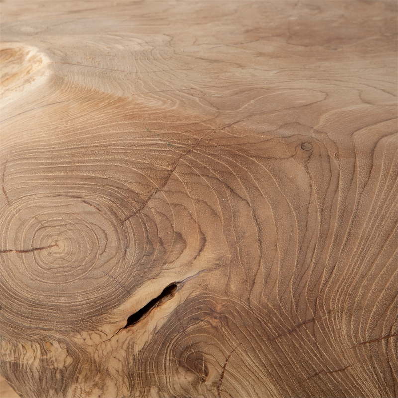Uttermost Sola Handcrafted Teak Side Table in Teak