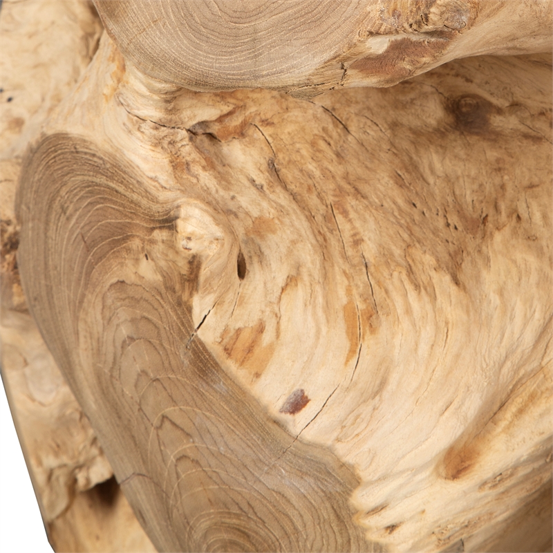 Uttermost Sola Handcrafted Teak Side Table in Teak