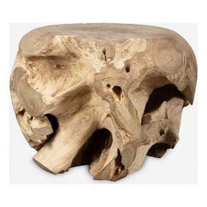 Uttermost Sola Handcrafted Teak Side Table in Teak