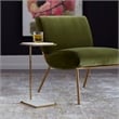Uttermost Elevate White Marble Drink Table