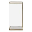 Uttermost Elevate White Marble Drink Table