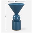 Uttermost Trig Blue Accent Table