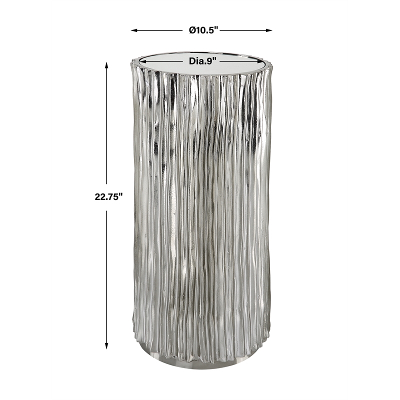 Uttermost Echo Modern Nickel Drink Table