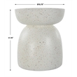 Uttermost Inhale Cast White Accent Table