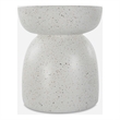 Uttermost Inhale Cast White Accent Table