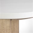 Uttermost Tatli Stone Top Side Table in Oatmeal