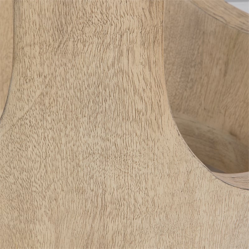 Uttermost Tatli Stone Top Side Table in Oatmeal