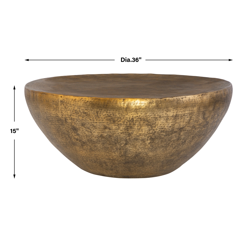 Uttermost Gilded Dome Gold Coffee Table