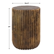 Uttermost Peaks And Valleys Gold Accent Table