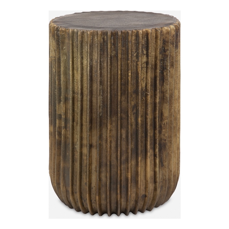Uttermost Peaks And Valleys Gold Accent Table