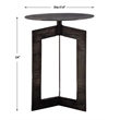 Uttermost Deltoid Gunmetal Accent Table