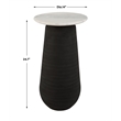 Uttermost Total Eclipse Marble Accent Table in Matte Black