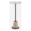 Uttermost Arthur Crystal Drink Table in Tan