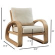 Uttermost Barbora Solid Mango Wood Accent Chair in Fawn/Neutral