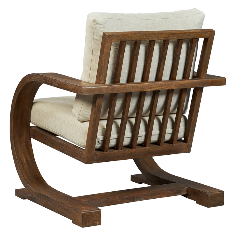 Uttermost Bedrich Wooden Accent Chair in Pecan
