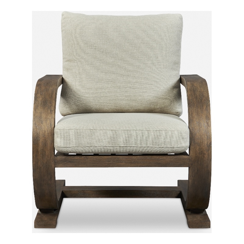Uttermost Bedrich Wooden Accent Chair in Pecan