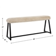 Uttermost Taupo Sheepskin Bench in Cream