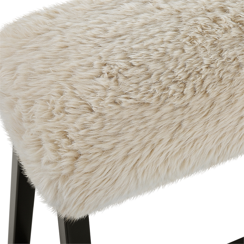 Uttermost Taupo Sheepskin Bench in Cream