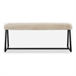Uttermost Taupo Sheepskin Bench in Cream