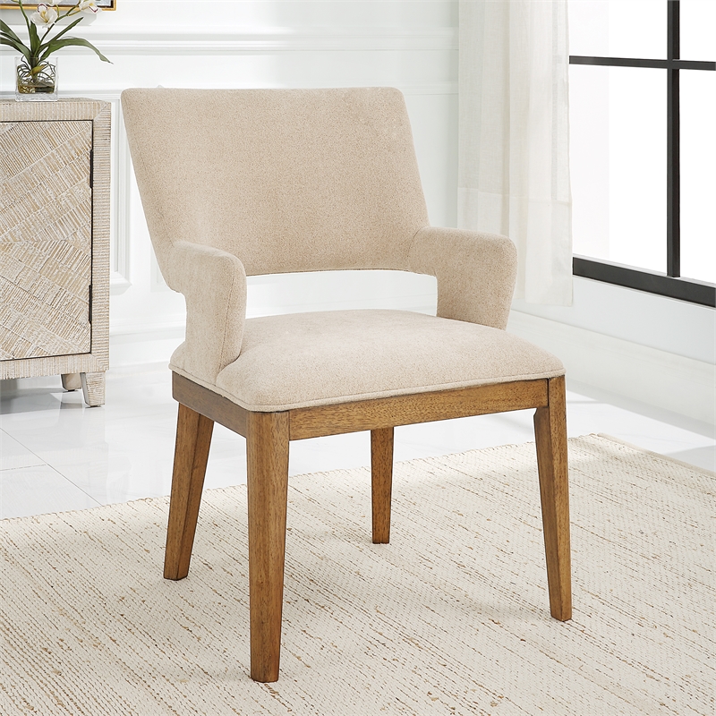 Uttermost Aspect Mid-Century Dining Chair in Pecan