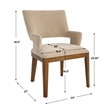 Uttermost Aspect Mid-Century Dining Chair in Pecan