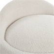 Uttermost Swirl Swivel Sheepskin Ottoman in Off White