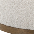 Uttermost Swirl Swivel Sheepskin Ottoman in Off White