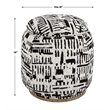 Uttermost Dialogue Poof Ottoman in Black